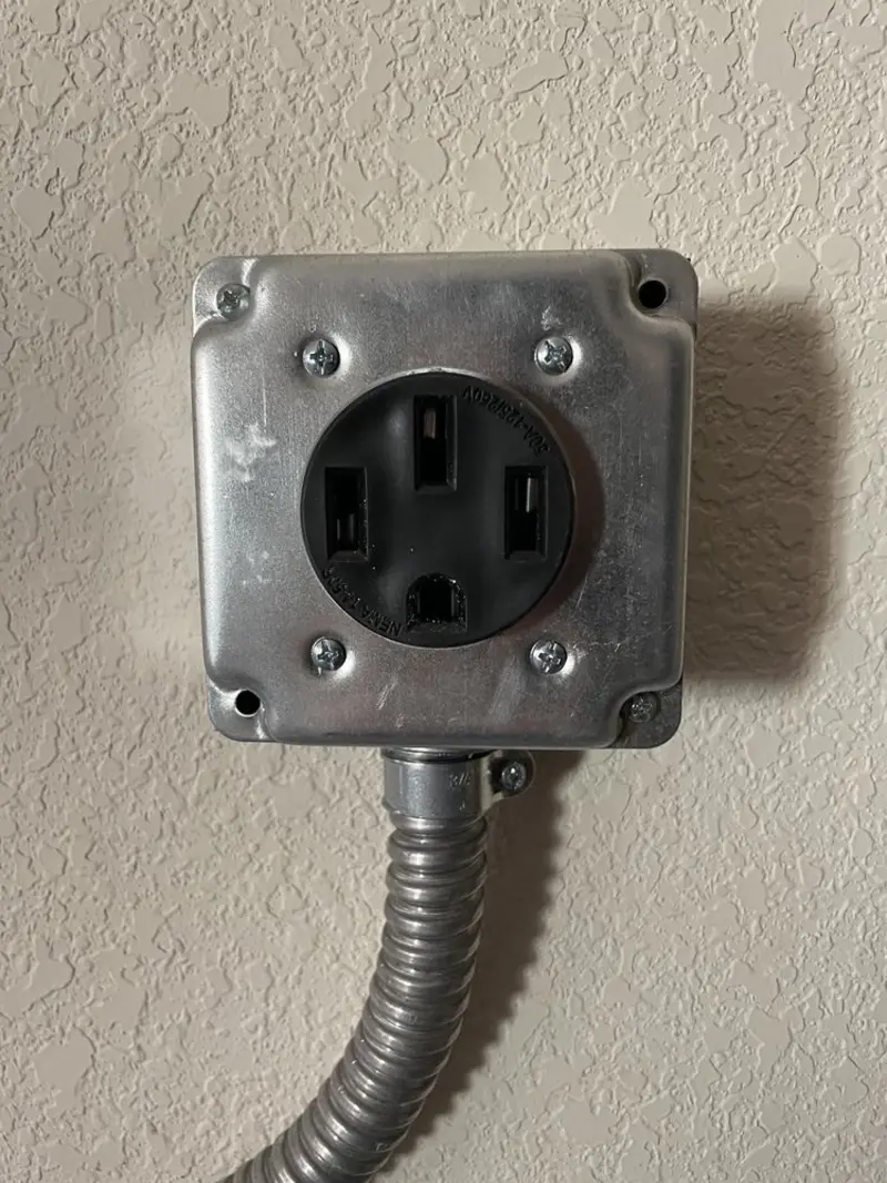 NEMA 14-50 outlet installed for Electrical Panel Upgrade in Prunedale