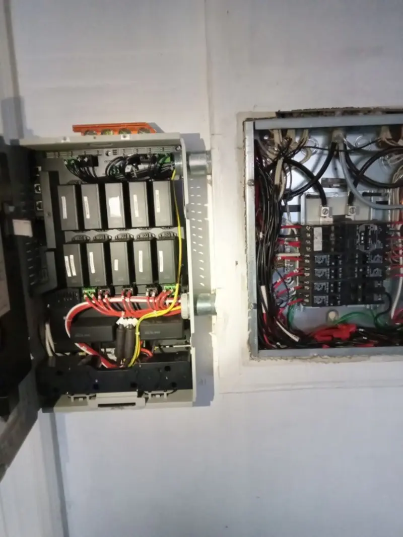 Electrical panel upgrade completed for Security Camera Wiring in Prunedale